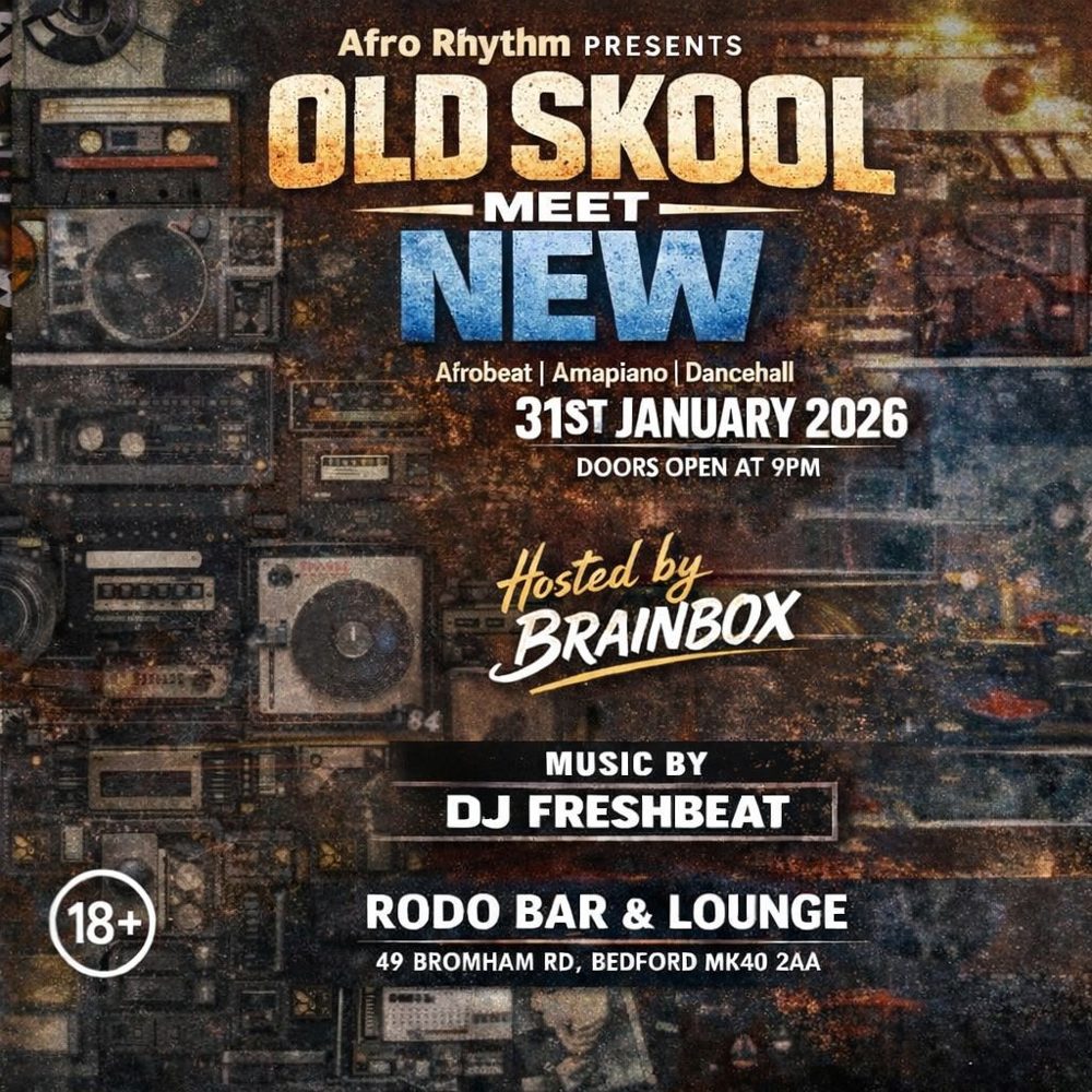 Poster for Old Skool Meet New, Sat 31 Jan 2026, Rodo Bar & Lounge, Bedford
