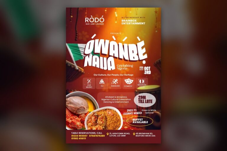 Poster for Ówànbè Naija, Saturday 3 October 2026