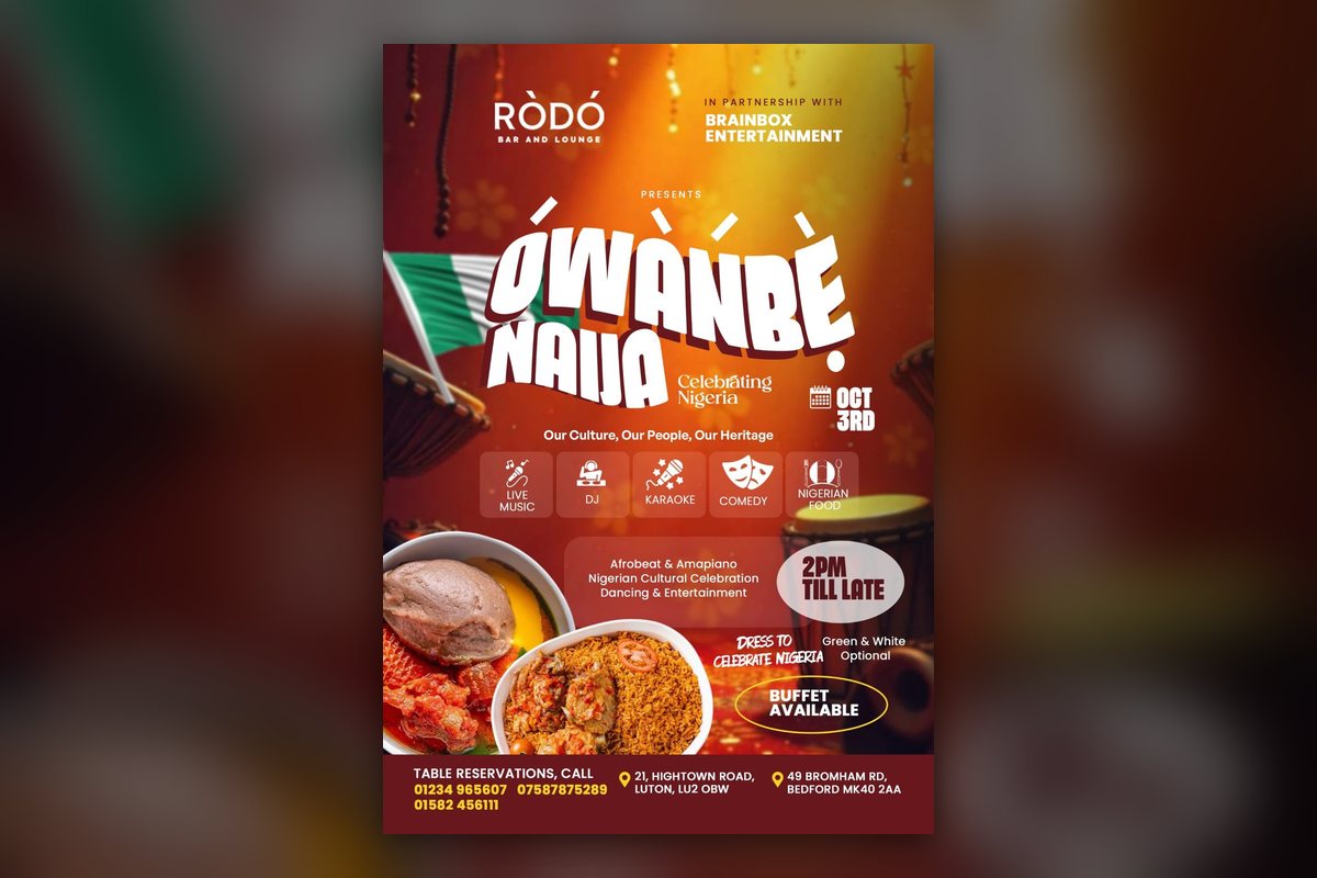 Poster for Ówànbè Naija, Saturday 3 October 2026